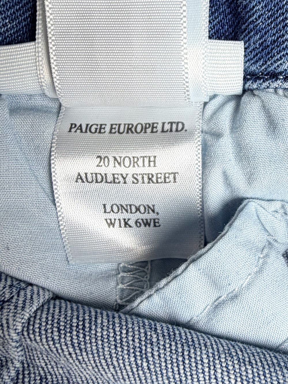 Paige Genevieve Size 26 Belted Wide Leg Jeans Medium Wash Stretch Denim - Picture 8 of 9